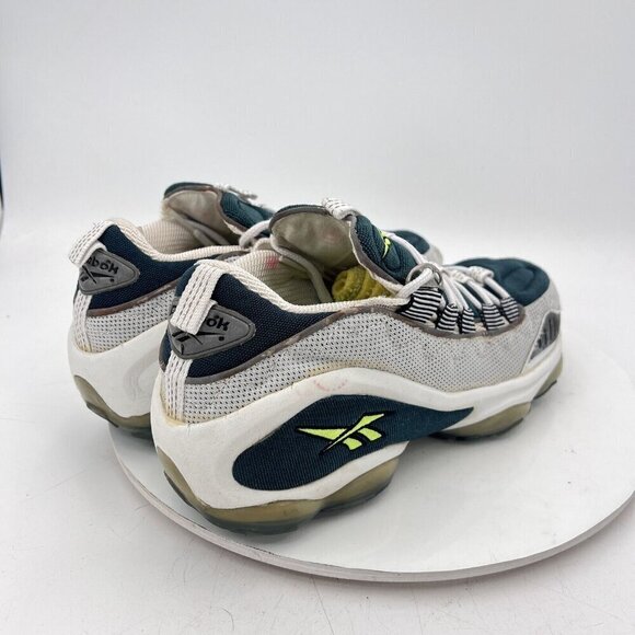 Vintage Reebok DMX Run Men Size 8.5 Silver Ultramarine White Neon Green Shoes - Picture 6 of 15